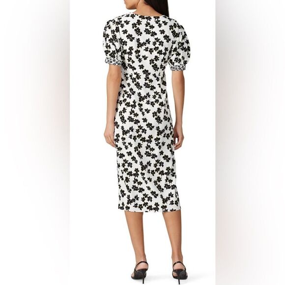 Love, Whit by Whitney Port Floral Wrap Midi Dress Size Large - Picture 3 of 8